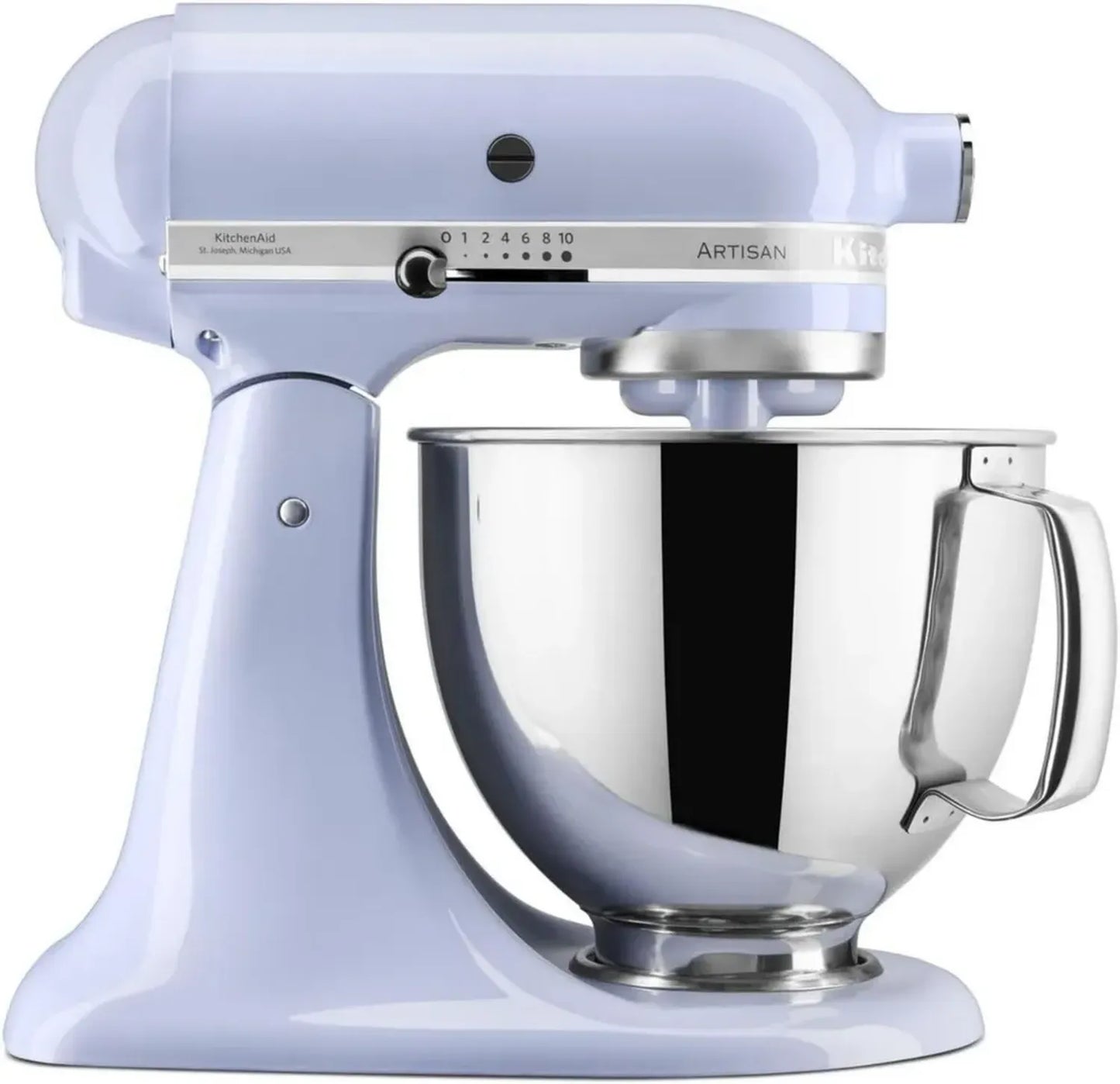 Robot Pâtissier Artisan KitchenAid avec Bol en Acier Inoxydable 4,8L - Inclus 3 Accessoires - Couleur Lavande